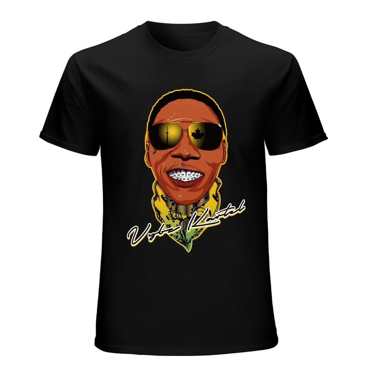Vybz Kartel Bandana Men's T-Shirt Tees Front Print Design