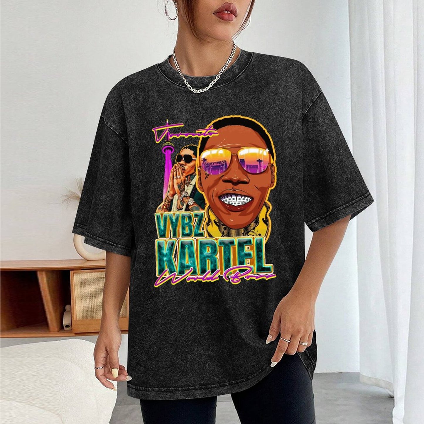 Vybz Kartel Toronto Women's Washed Vintage T-Shirt