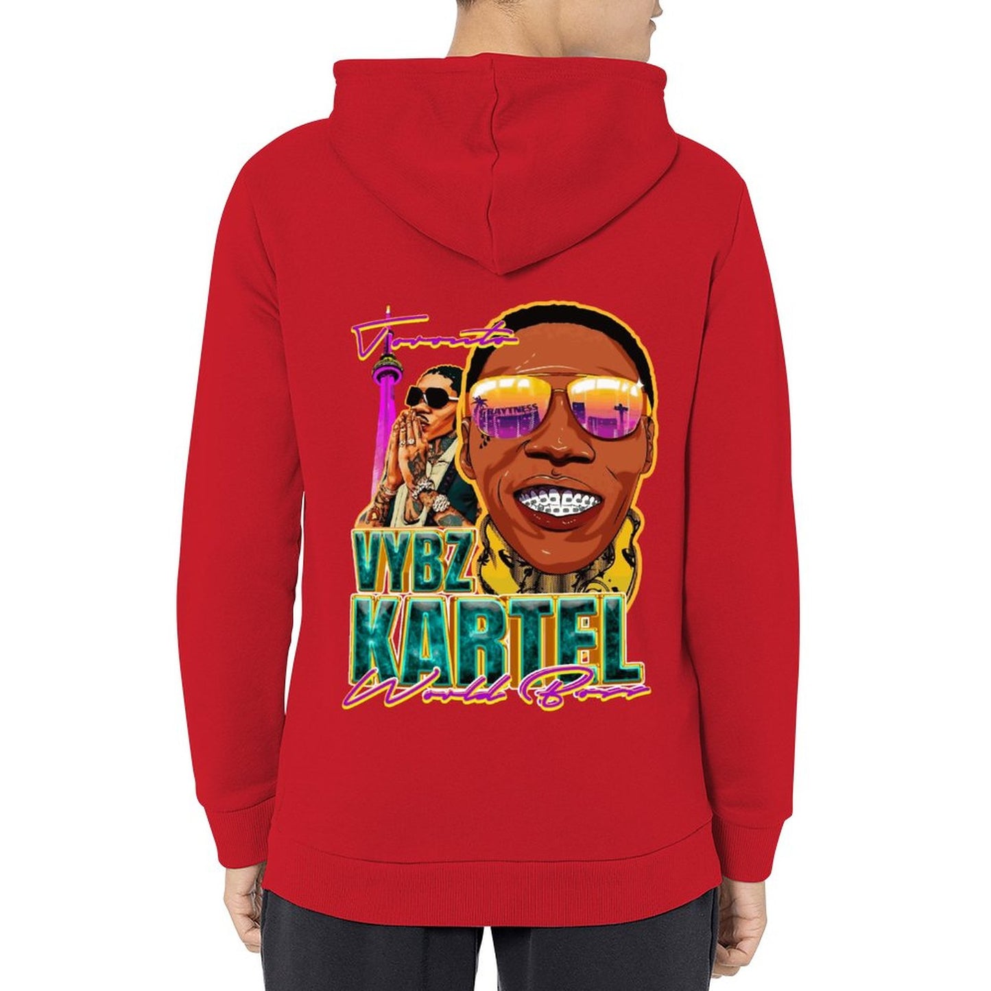Vybz Kartel CN Tower Men's Hoodie with Pocket