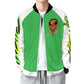 Vybz Kartel White / Green Men's Custom Zip-up Shirt