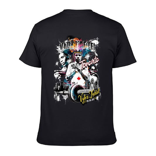 Vybz Kartel Toronto 416 Men Tees with Back Print Designs