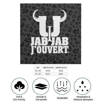 Jab Jab J' Ouvert Square Silk-Like Scarves Black