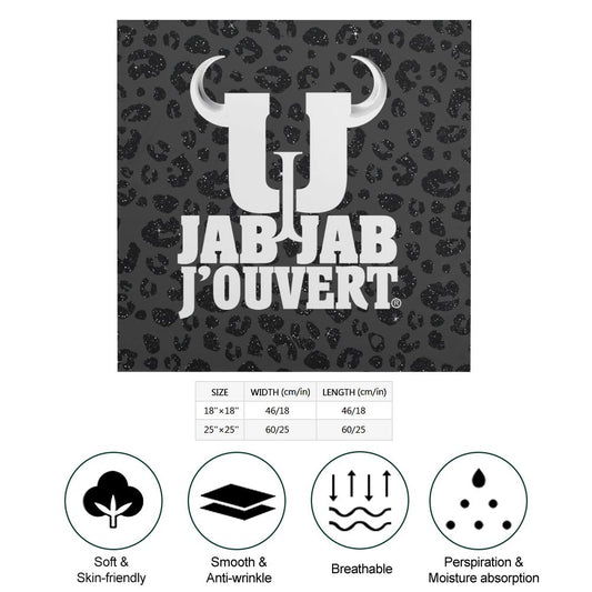 Jab Jab J' Ouvert Square Silk-Like Scarves Black