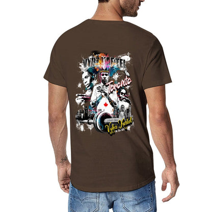 Vybz Kartel Toronto 416 Men Tees with Back Print Designs