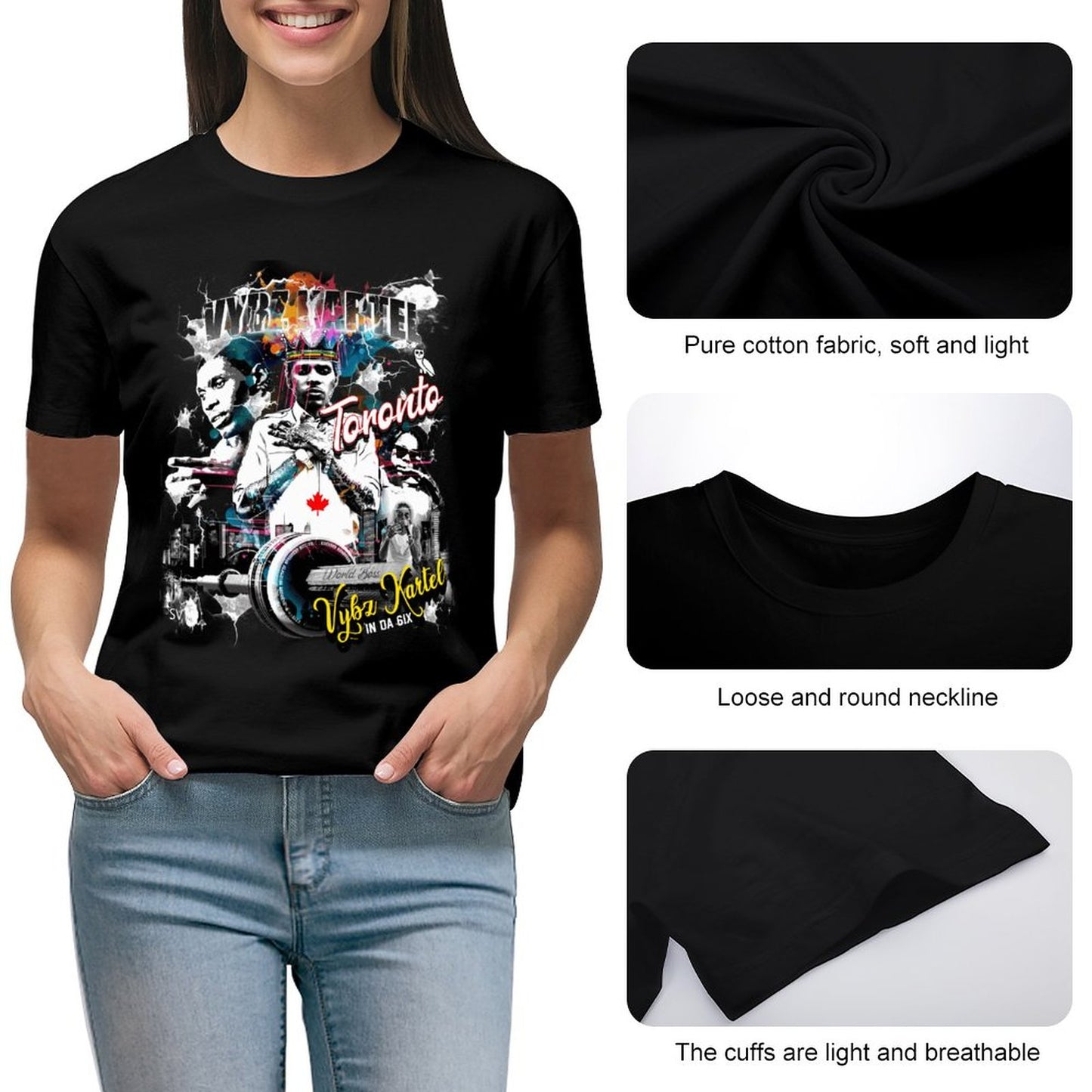 Vybz Kartel Toronto T-Shirts for Women Tee