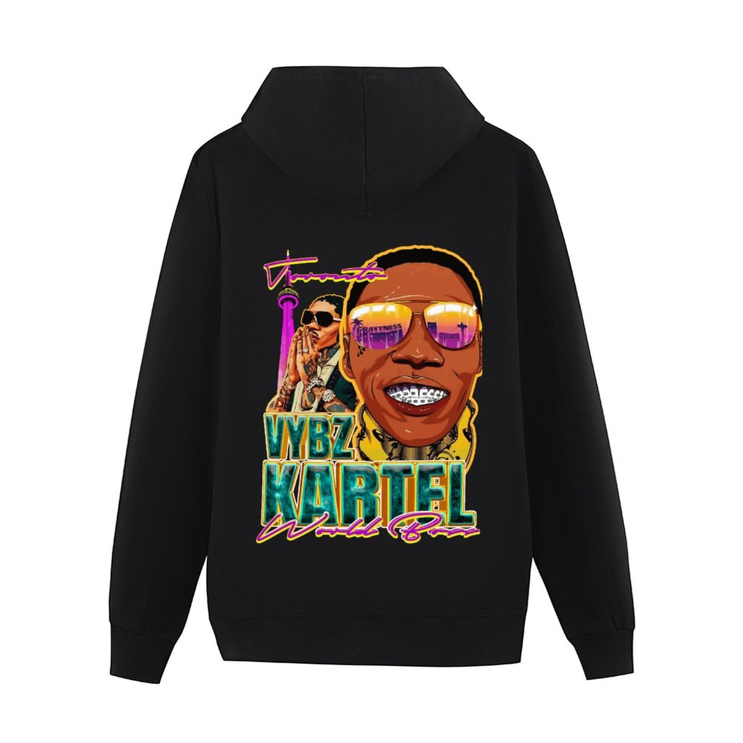 Vybz Kartel CN Tower Men's Hoodie with Pocket