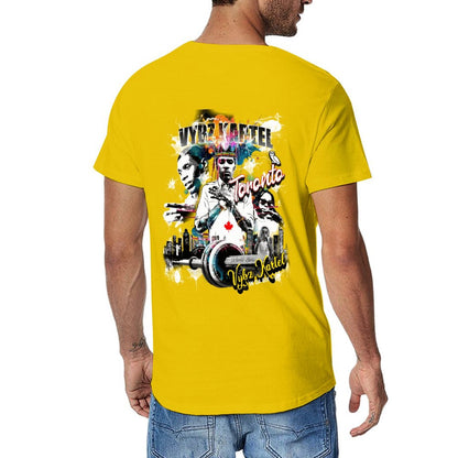 Vybz Kartel Toronto 416 Men Tees with Back Print Designs