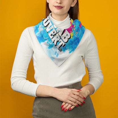 Jab Jab J' Ouvert Square Silk-Like Scarves Blue Spatter