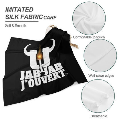 Jab Jab J' Ouvert Square Silk-Like Scarves Black