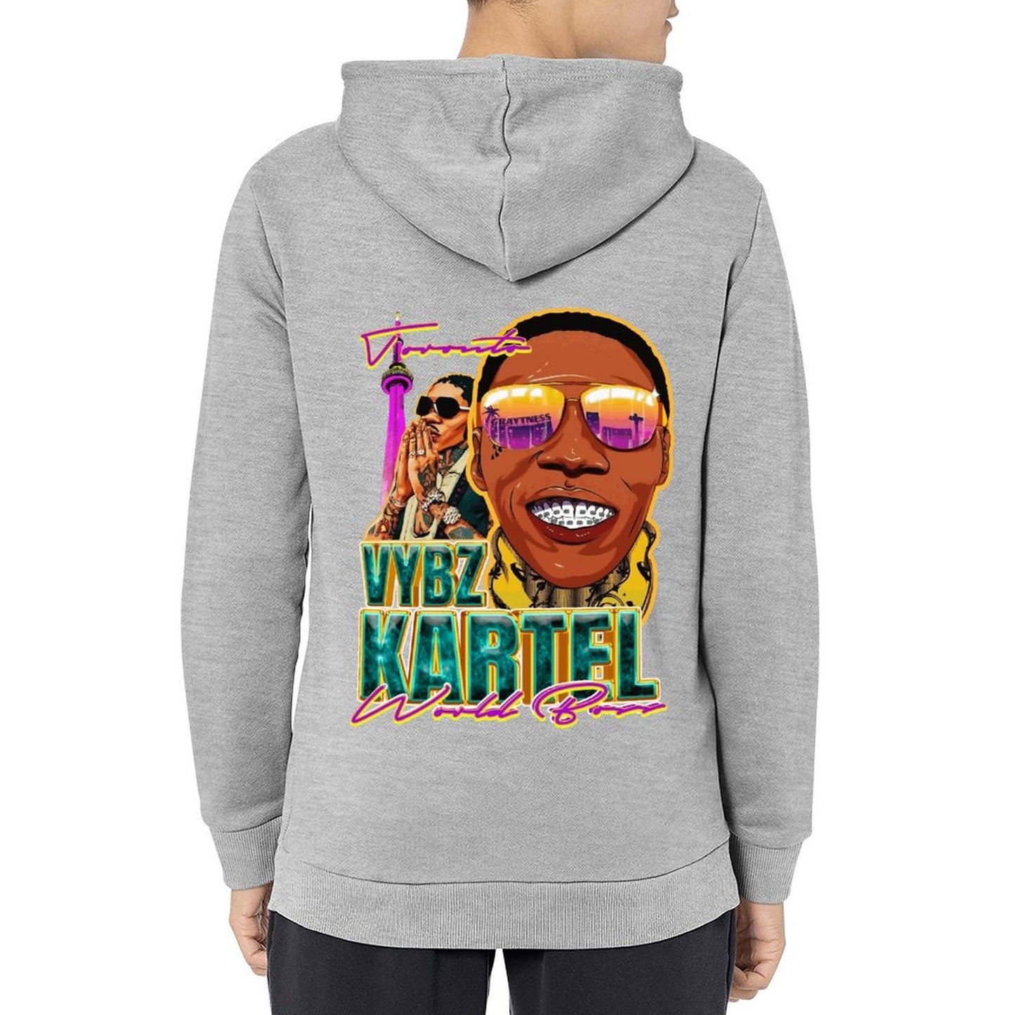 Vybz Kartel CN Tower Men's Hoodie with Pocket