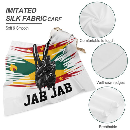 Jab Jab Square Silk-Like Scarves