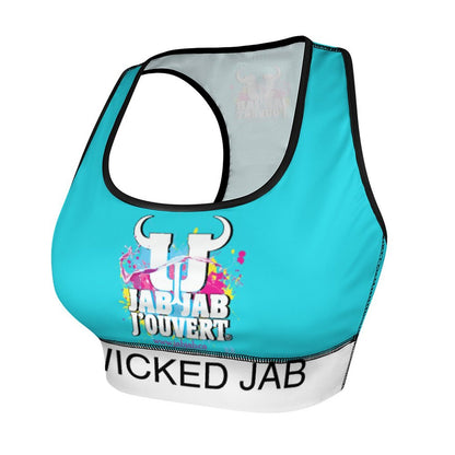 Wicked Jab Blue 2 Piece Workout Yoga Set