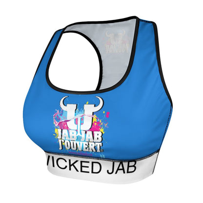 Wicked Jab Blue / White 2 Piece Workout Yoga Set
